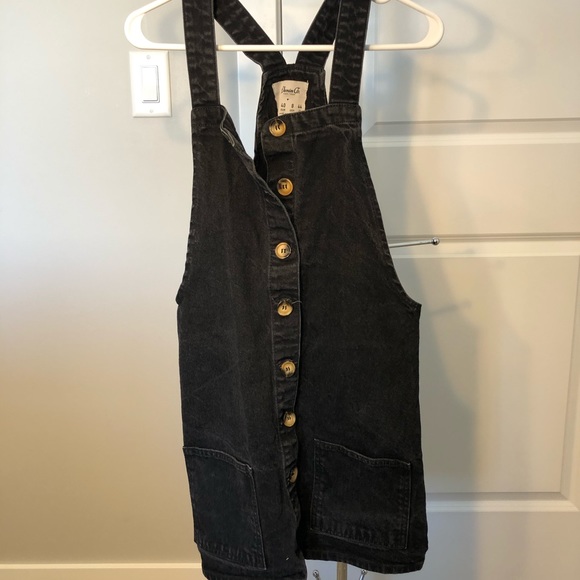 Button up overall denim skirt set - Picture 6 of 6